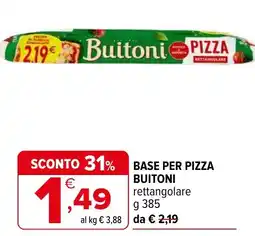 Iperal Base per pizza BUITONI offerta