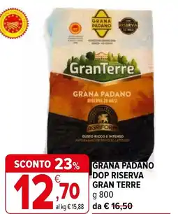 Iperal Grana padano dop riserva GRAN TERRE offerta