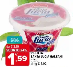 Iperal Ricotta santa lucia GALBANI offerta