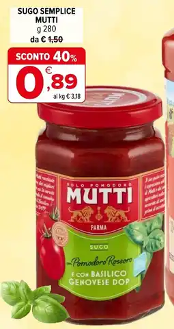 Iperal Sugo semplice MUTTI offerta
