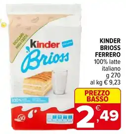 Iperal Kinder brioss ferrero offerta
