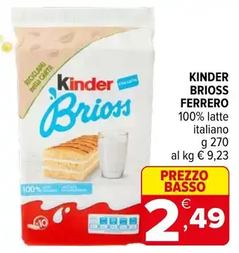 Iperal Kinder brioss ferrero offerta