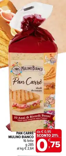 Iperal Pan carre MULINO BIANCO offerta