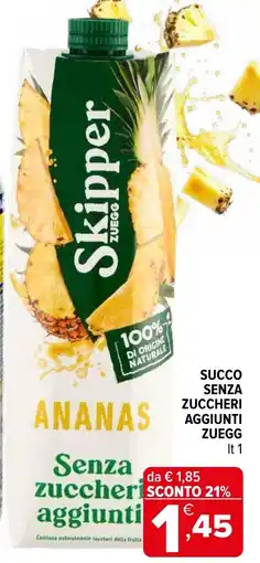 Iperal Succo senza zuccheri aggiunti ZUEGG offerta