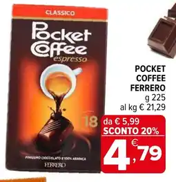 Iperal Pocket coffee FERRERO offerta