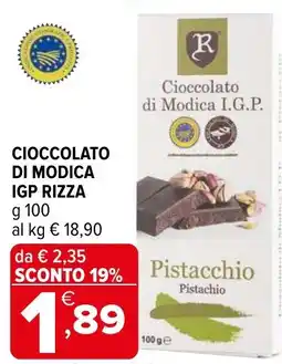 Iperal Cioccolato di modica IGP RIZZA offerta