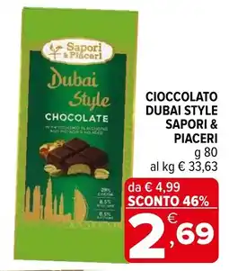 Iperal Cioccolato dubai style SAPORI & PIACERI offerta