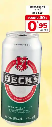 Iperal Birra BECK'S offerta