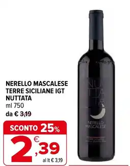 Iperal Nerello mascalese terre siciliane IGT NUTTATA offerta