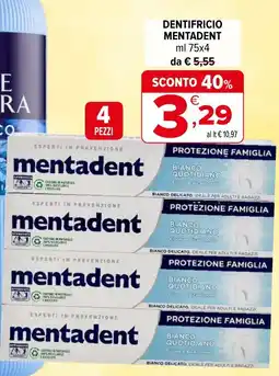 Iperal Dentifricio MENTADENT offerta