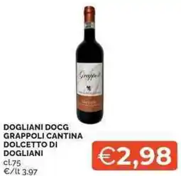 Mercatò Local Dogliani docg grappoli cantina dolcetto di dogliani offerta