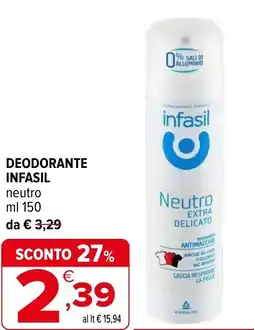 Iperal Deodorante INFASIL offerta