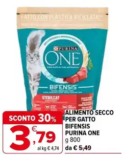 Iperal Alimento secco per gatto bifensis PURINA ONE offerta