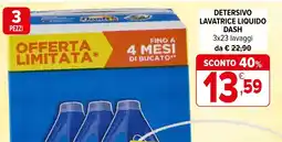 Iperal Detersivo lavatrice liquido DASH offerta