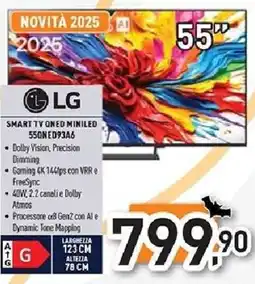 Unieuro LG SMART TV ONED MINILED 550NED93A6 offerta