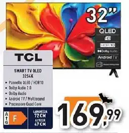 Unieuro TCL SMART TV OLED 32S4K offerta