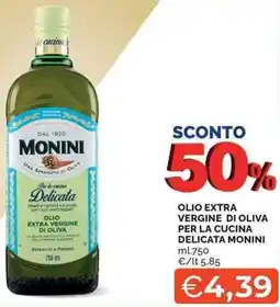 Mercatò Local Olio extra vergine di oliva per la cucina delicata MONINI offerta