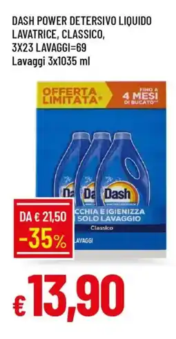 IperFamila Dash power detersivo liquido lavatrice, classico offerta