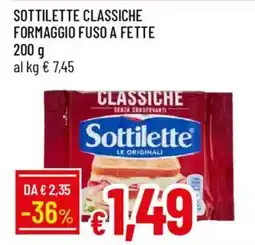 IperFamila Sottilette classiche formaggio fuso a fette offerta