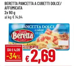 IperFamila Beretta pancetta a cubetti dolce/ affumicata offerta