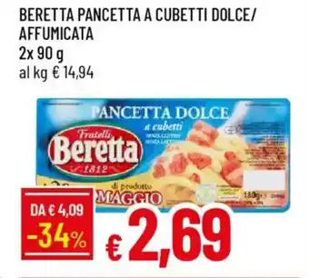 Beretta pancetta a cubetti dolce/ affumicata
