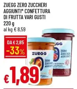 IperFamila Zuegg zero zuccheri aggiunti* confettura di frutta offerta