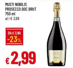 IperFamila Musti nobilis prosecco doc brut offerta