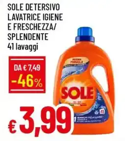 IperFamila Sole detersivo lavatrice igiene e freschezza/ splendente 41 lavaggi offerta