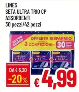 IperFamila Lines seta ultra trio cp assorbenti offerta