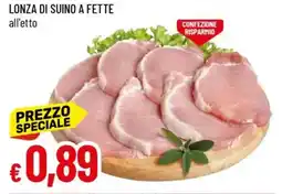 IperFamila Lonza di suino a fette offerta