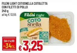 IperFamila Fileni light cotosnella cotoletta con filetti di pollo offerta