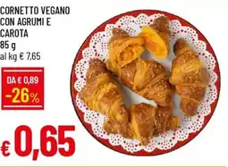 IperFamila Cornetto vegano con agrumi e carota offerta