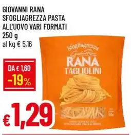 IperFamila Giovanni rana sfogliagrezza pasta all'uovo offerta