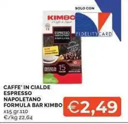 Mercatò Local Caffe' in cialde espresso napoletano formula bar KIMBO offerta
