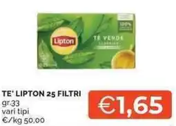 Mercatò Local Te' lipton 25 filtri offerta