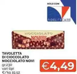 Mercatò Local Tavoletta di cioccolato nocciolato NOVI offerta