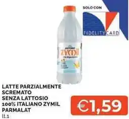 Mercatò Local Latte parzialmente scremato senza lattosio 100% italiano zymil PARMALAT offerta