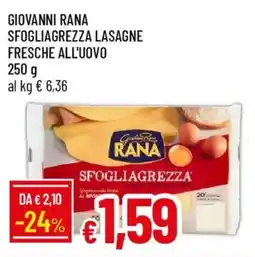 IperFamila Giovanni rana sfogliagrezza lasagne fresche all'uovo offerta