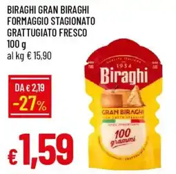 IperFamila Biraghi gran biraghi formaggio stagionato grattugiato fresco offerta