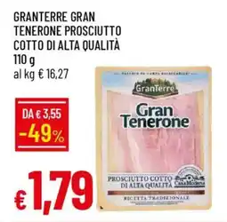 IperFamila Granterre gran tenerone prosciutto cotto di alta qualità offerta