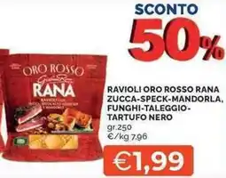 Mercatò Local Ravioli oro rosso rana zucca-speck-mandorla, funghi-taleggio- tartufo nero offerta