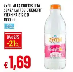 IperFamila Zymil alta digeribilità senza lat tosio benefit vitamina B12 E D offerta