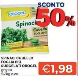Mercatò Local Spinaci cubello foglia più surgelati OROGEL offerta