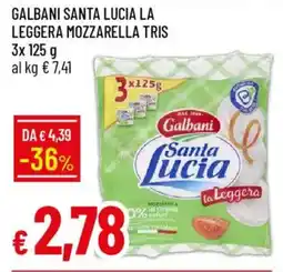 IperFamila Galbani santa lucia la leggera mozzarella tris offerta