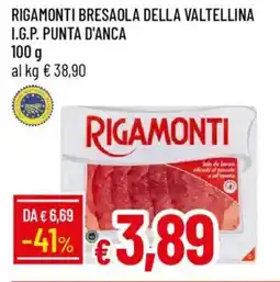 IperFamila Rigamonti bresaola della valtellina i.g.p. punta d'anca offerta