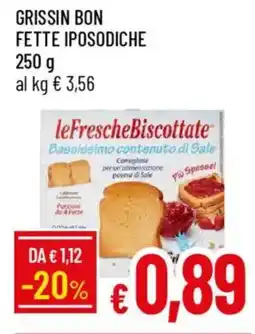 IperFamila Grissin bon fette iposodiche offerta