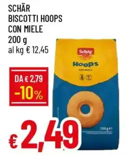 IperFamila Schär biscotti hoops con miele offerta