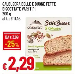 IperFamila Galbusera belle e buone fette biscottate offerta