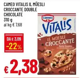 IperFamila Cameo vitalis il müesli croccante double chocolate offerta