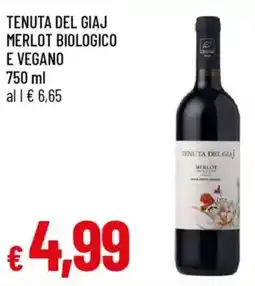 IperFamila Tenuta del giaj merlot biologico e vegano offerta